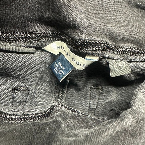 American Eagle Outfitters Real Good Jeans Womens M Black Denim Jegging Bootcut - Picture 3 of 11